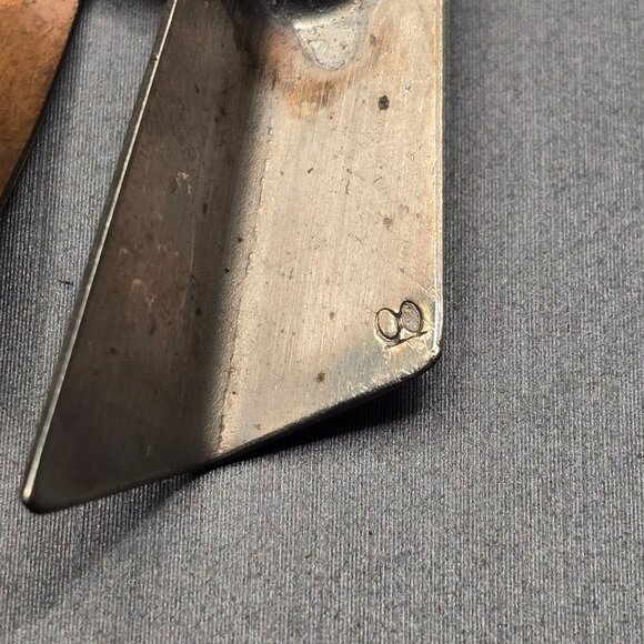 VTG Brass & Stainless-Steel Modernist Abstract Brooch Pin 2.25" Signed 00 - Picture 3 of 4